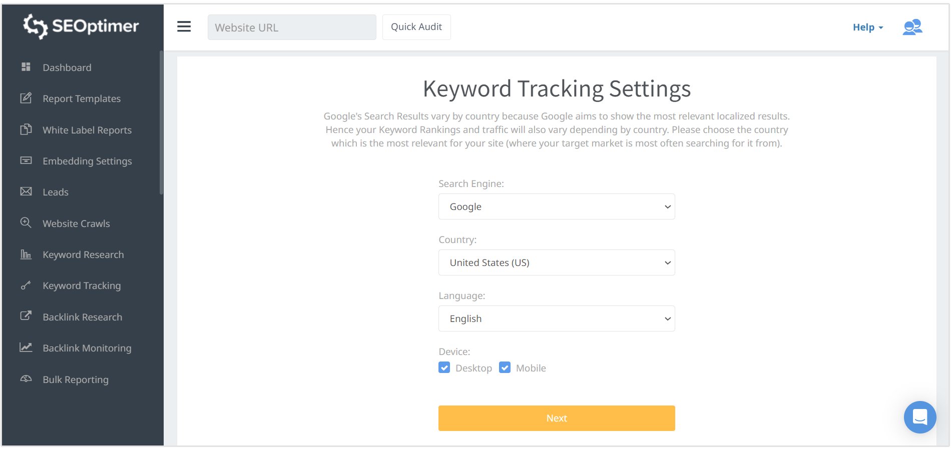 Bing, Google ve mobil anahtar kelime sıralamalarını takip et